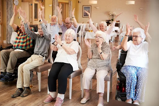 Group Of Seniors During Game Day In A Retirement Home  | Apricus Senior Living